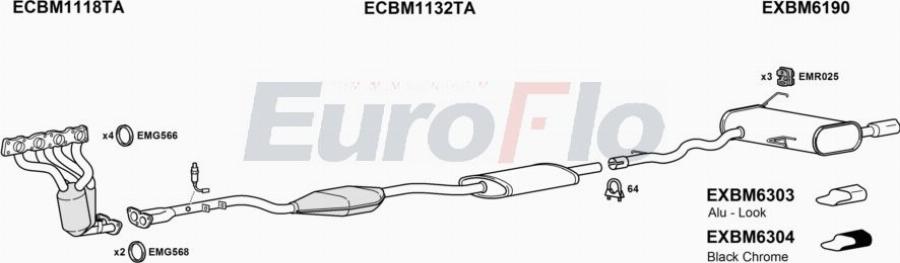 EuroFlo BM32020 2018B - Система випуску ОГ autocars.com.ua