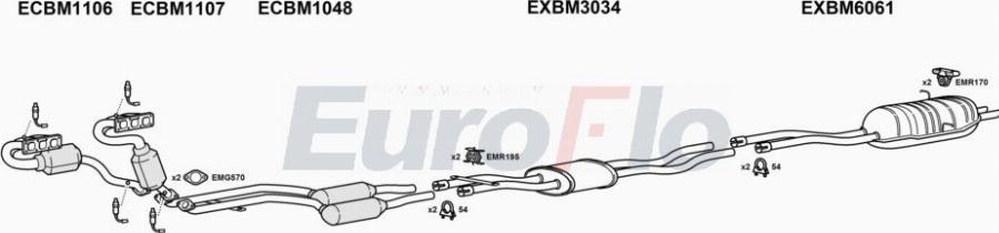 EuroFlo BM32525 4004A00 - Система випуску ОГ autocars.com.ua