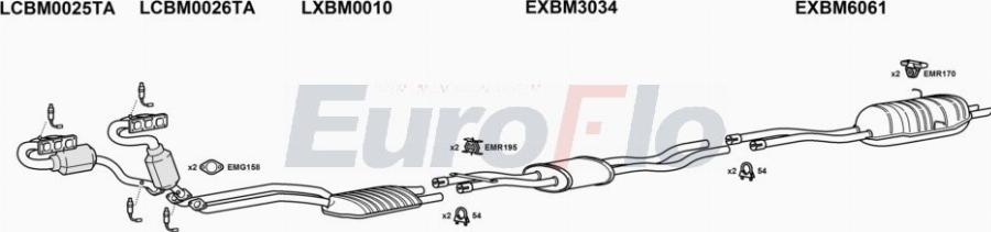 EuroFlo BM32525 0202LHD - Система випуску ОГ autocars.com.ua
