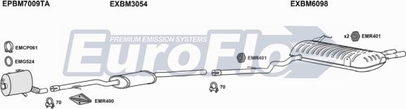 EuroFlo BM32530D 2001C - Система випуску ОГ autocars.com.ua