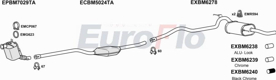 EuroFlo BM42020D 4001 - Система випуску ОГ autocars.com.ua