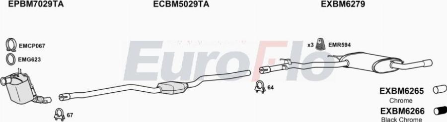 EuroFlo BM41820D 4001 - Система випуску ОГ autocars.com.ua