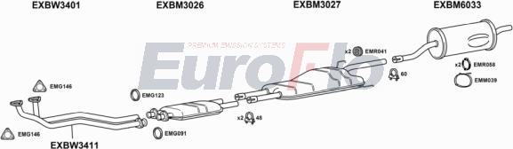 EuroFlo BM52020 0204LHD - Система випуску ОГ autocars.com.ua