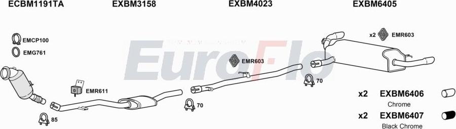 EuroFlo BM52020 2026B - Система випуску ОГ autocars.com.ua