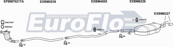 EuroFlo BM52020D 2008E - Система випуску ОГ autocars.com.ua