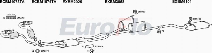 EuroFlo BM52022 0204LHD - Система випуску ОГ autocars.com.ua