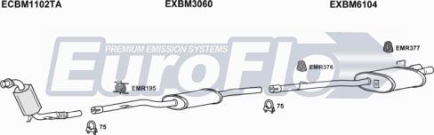 EuroFlo BM52525D 3011A - Система випуску ОГ autocars.com.ua