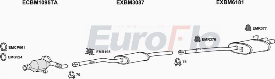 EuroFlo BM53030D 2008A00 - Система випуску ОГ autocars.com.ua