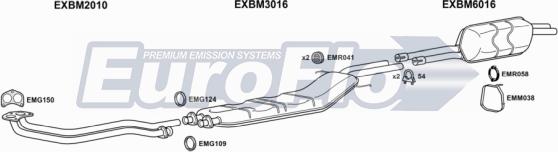 EuroFlo BM62828 4001D - Система випуску ОГ autocars.com.ua