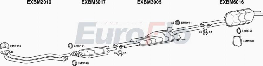 EuroFlo BM63534 4001A00 - Система випуску ОГ autocars.com.ua