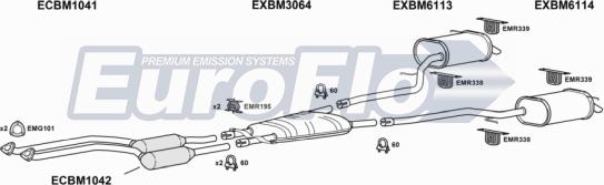 EuroFlo BM72828 2004A - Система випуску ОГ autocars.com.ua