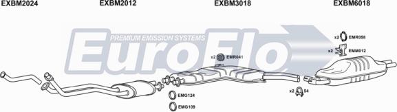 EuroFlo BM73030 2001 - Система випуску ОГ autocars.com.ua