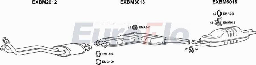 EuroFlo BM73534 2004A00 - Система випуску ОГ autocars.com.ua