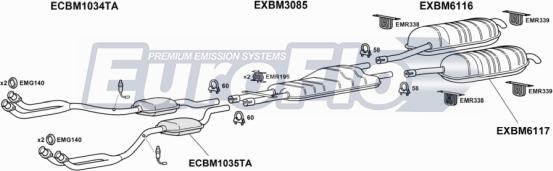 EuroFlo BM74044 2004B - Система випуску ОГ autocars.com.ua