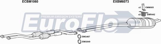 EuroFlo BMM332 2001 - Система випуску ОГ autocars.com.ua