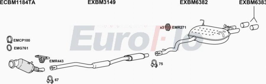 EuroFlo BMX120 3005 - Система випуску ОГ autocars.com.ua
