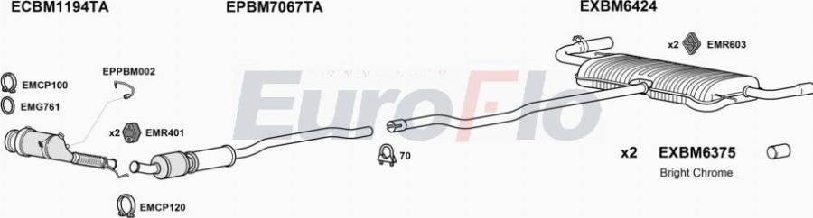 EuroFlo BMX120 3012B - Система випуску ОГ autocars.com.ua