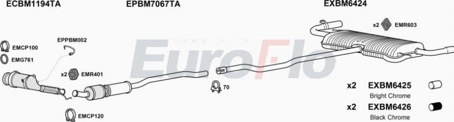 EuroFlo BMX120 3012D - Система випуску ОГ autocars.com.ua
