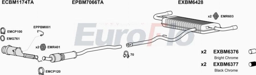 EuroFlo BMX220 3001B - Система випуску ОГ autocars.com.ua