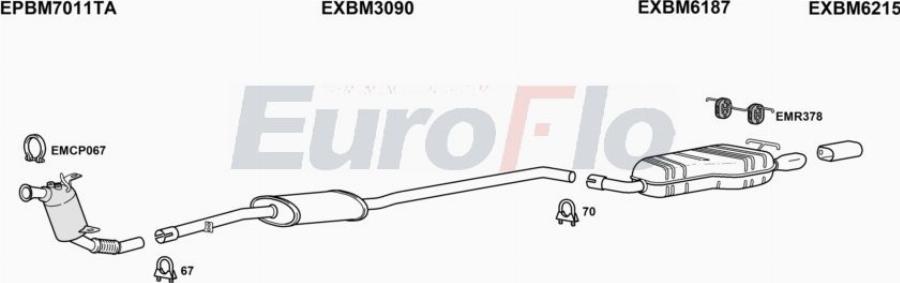 EuroFlo BMX320D 3004A00 - Система випуску ОГ autocars.com.ua