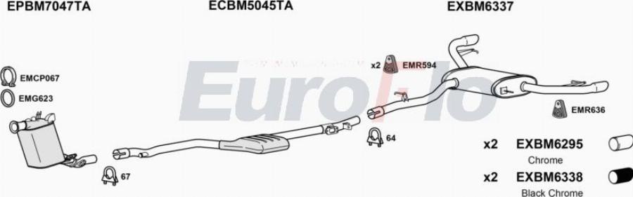 EuroFlo BMX320D 3024B - Система випуску ОГ autocars.com.ua