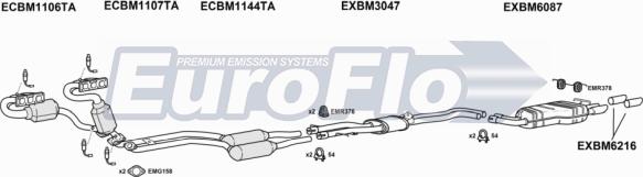 EuroFlo BMX325 3001A - Система випуску ОГ autocars.com.ua