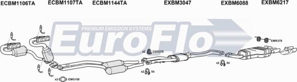 EuroFlo BMX325 3001B - Система випуску ОГ autocars.com.ua