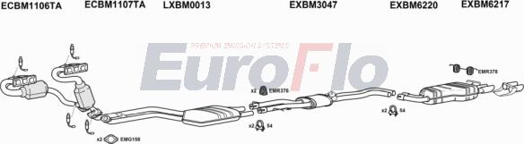EuroFlo BMX330 0302LHD - Система випуску ОГ autocars.com.ua