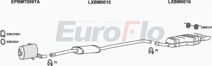 EuroFlo BMX330D 0304LHD - Система випуску ОГ autocars.com.ua