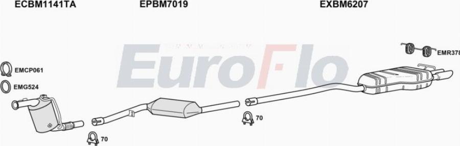 EuroFlo BMX330D 3011D - Система випуску ОГ autocars.com.ua