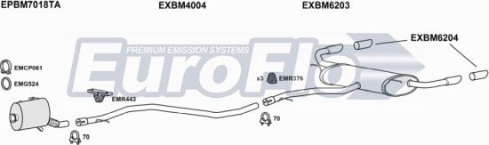 EuroFlo BMX530D 3011 - Система випуску ОГ autocars.com.ua