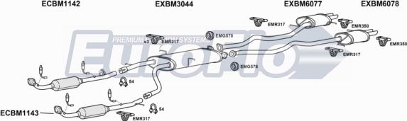 EuroFlo BMX544 3001A - Система випуску ОГ autocars.com.ua