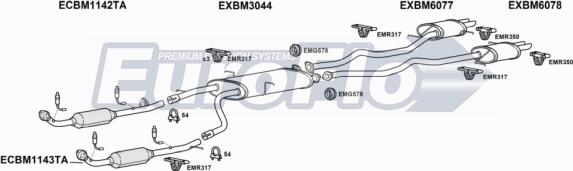 EuroFlo BMX544 3001B - Система випуску ОГ autocars.com.ua