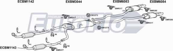 EuroFlo BMX544 3001C - Система випуску ОГ autocars.com.ua