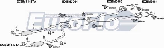 EuroFlo BMX544 3001D - Система випуску ОГ autocars.com.ua