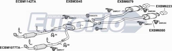 EuroFlo BMX546 3001 - Система випуску ОГ autocars.com.ua