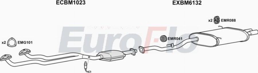 EuroFlo BMZ328 5001A00 - Система випуску ОГ autocars.com.ua