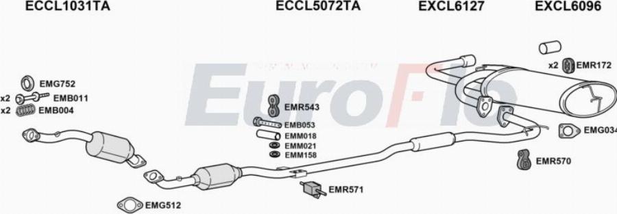 EuroFlo CLASX16 3001B - Система випуску ОГ autocars.com.ua