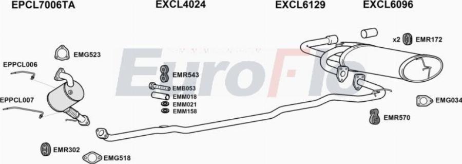 EuroFlo CLASX18D 3007 - Система випуску ОГ autocars.com.ua