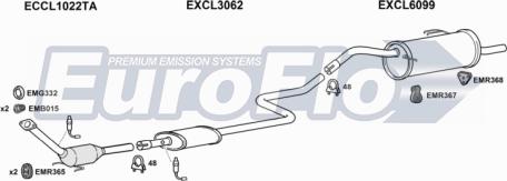 EuroFlo CLCOL13 1018C - Система випуску ОГ autocars.com.ua