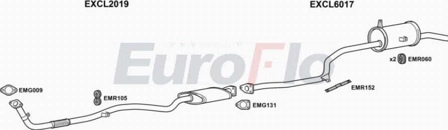EuroFlo CLCOL18D 1001A00 - Система випуску ОГ autocars.com.ua
