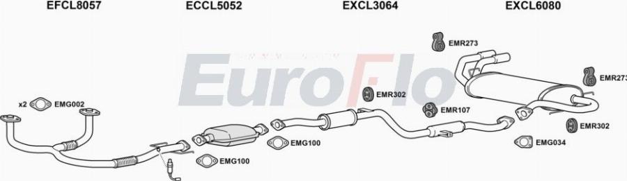 EuroFlo CLFTO20 4001A00 - Система випуску ОГ autocars.com.ua