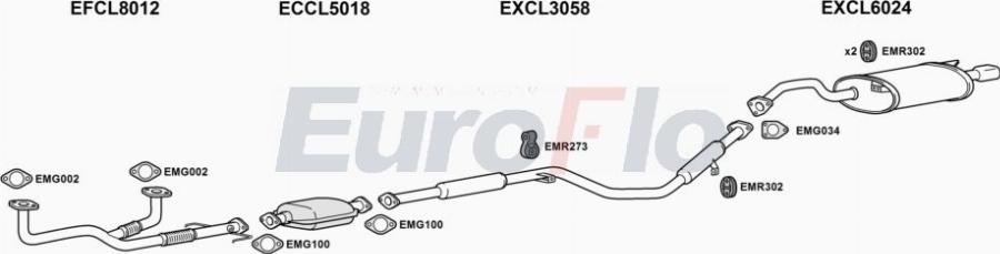 EuroFlo CLGAL25 2001A00 - Система випуску ОГ autocars.com.ua