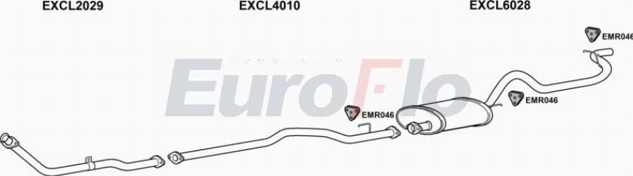 EuroFlo CLL2025D 8004A00 - Система випуску ОГ autocars.com.ua