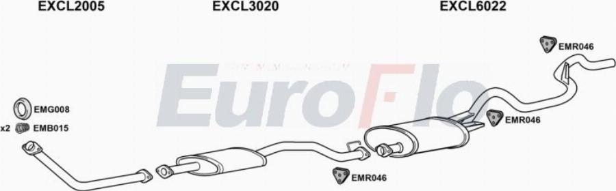EuroFlo CLL2025D 8008A00 - Система випуску ОГ autocars.com.ua