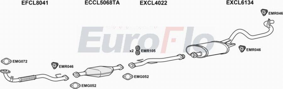 EuroFlo CLL2025D 8023 - Система випуску ОГ autocars.com.ua