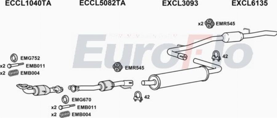 EuroFlo CLMIR12 1005B - Система випуску ОГ autocars.com.ua
