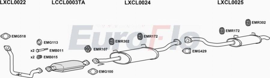 EuroFlo CLPAJ25D 0304LHD - Система випуску ОГ autocars.com.ua