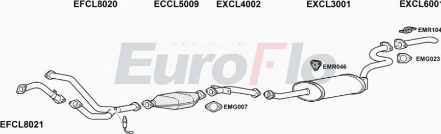 EuroFlo CLSHO30 3004A00 - Система випуску ОГ autocars.com.ua
