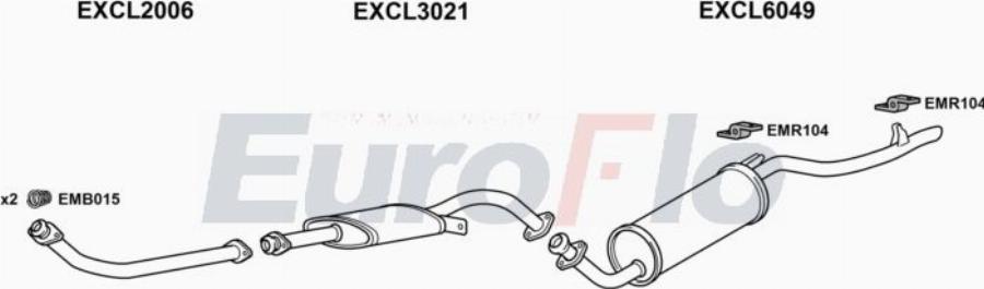 EuroFlo CLSHO23D 3001A00 - Система випуску ОГ autocars.com.ua